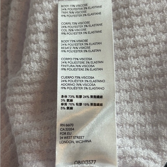 We The Free people Thermal WaffleKnit Oversized White LongSleeve Shirt Medium - Picture 16 of 16